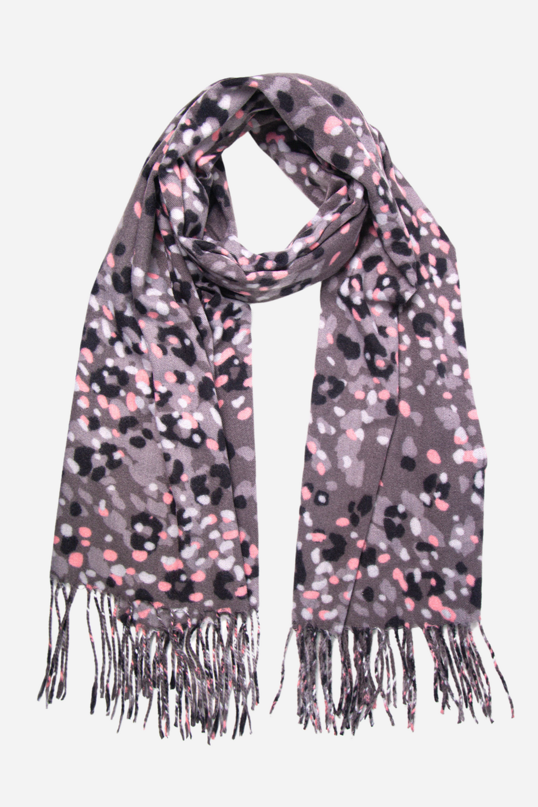 Camel Cluster Animal Print Heavyweight Scarf