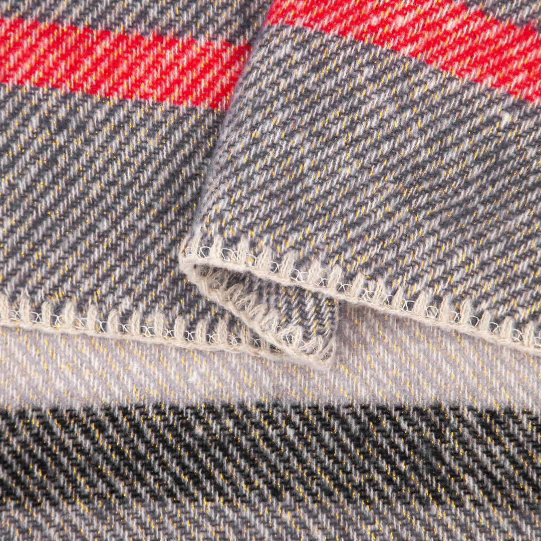 Darla Heavyweight Scarf - Dark Grey, Stripe