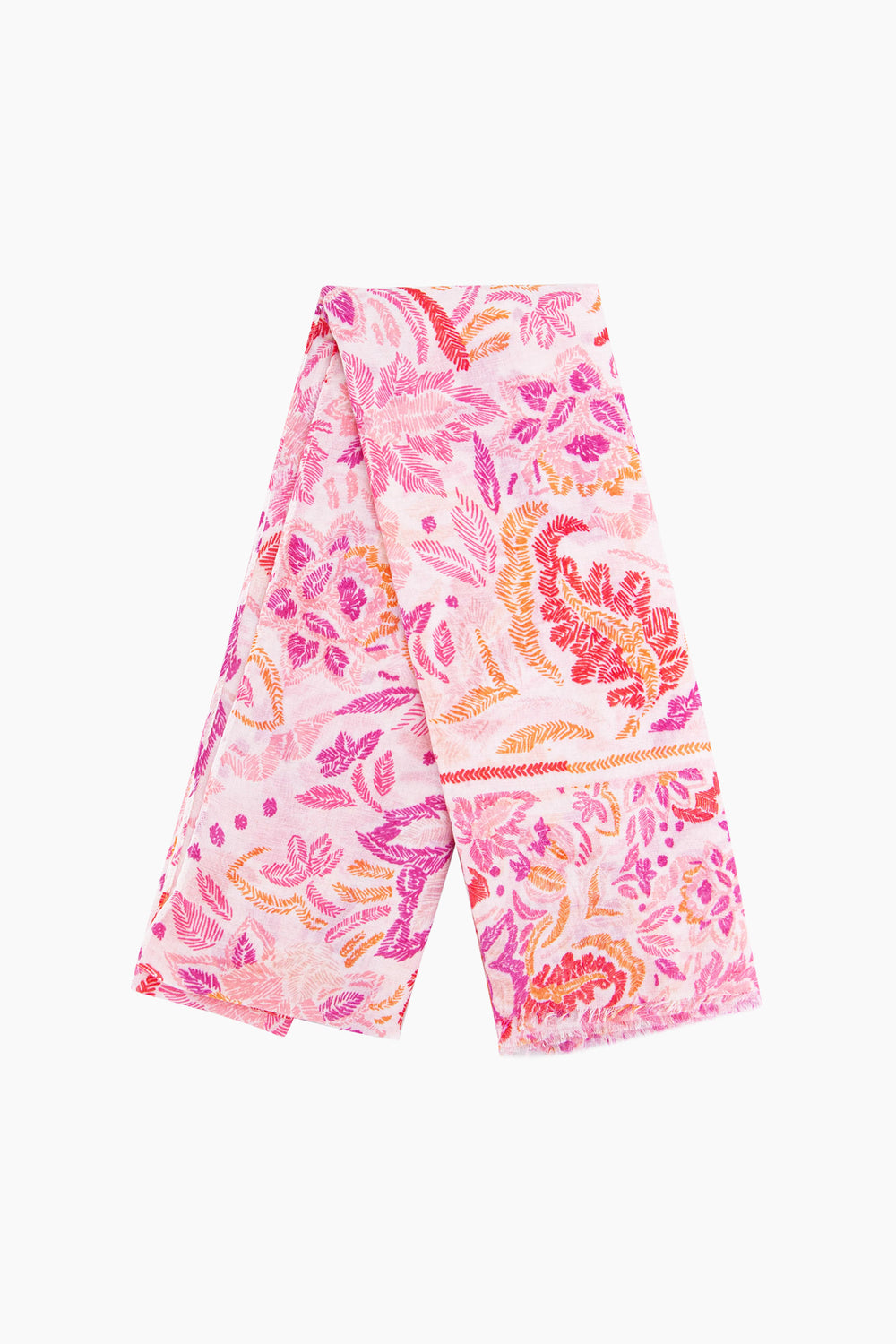 murphy-lightweight-scarf-pink-paisley-floral-laying-folded
