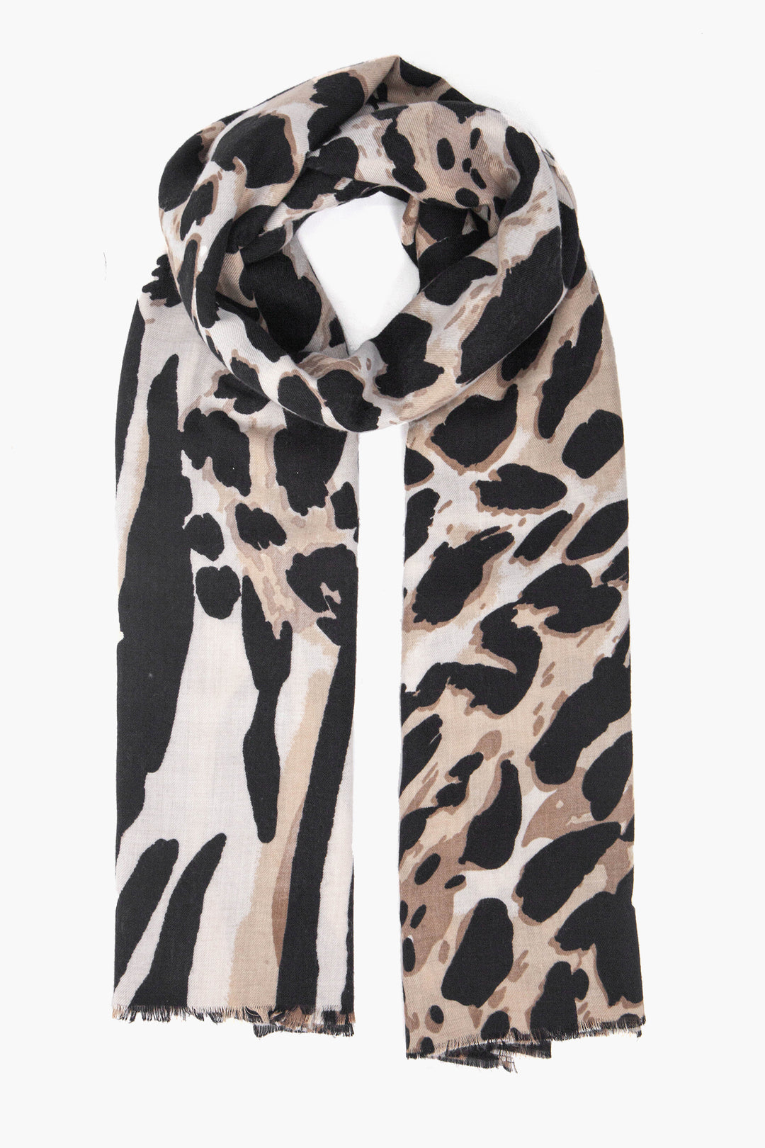 mabel-cream-animal-print-lightweight-scarf-black