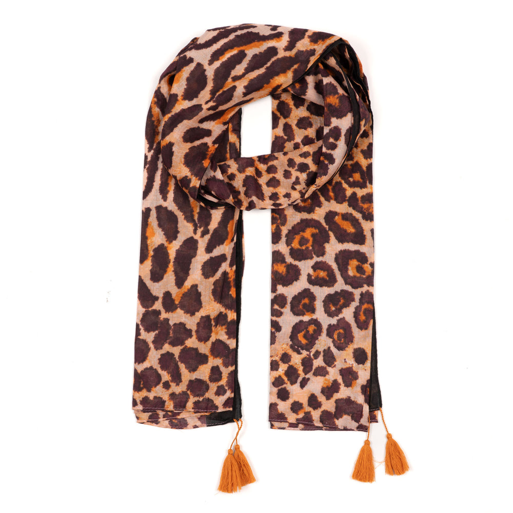 kai-lightweight-cotton-scarf-neutral-leopard-print-mustard-tassels