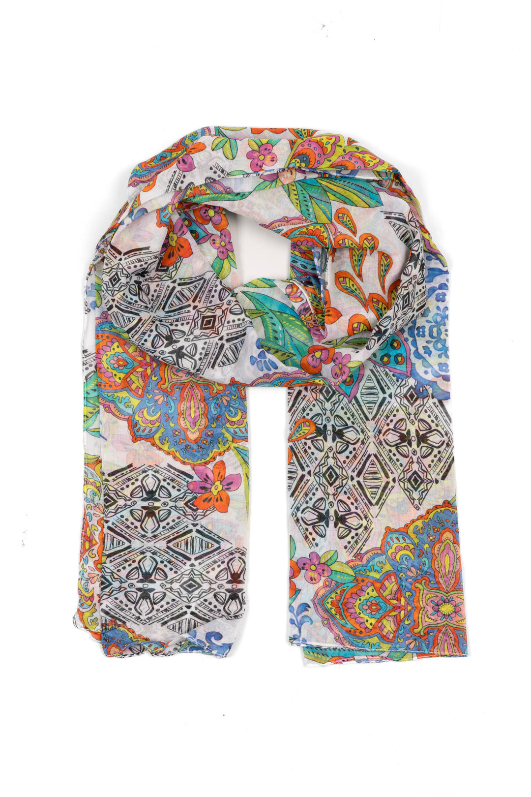 gaia-lightweight-cotton-scarf-blue-multi-mosaic-print-colourful