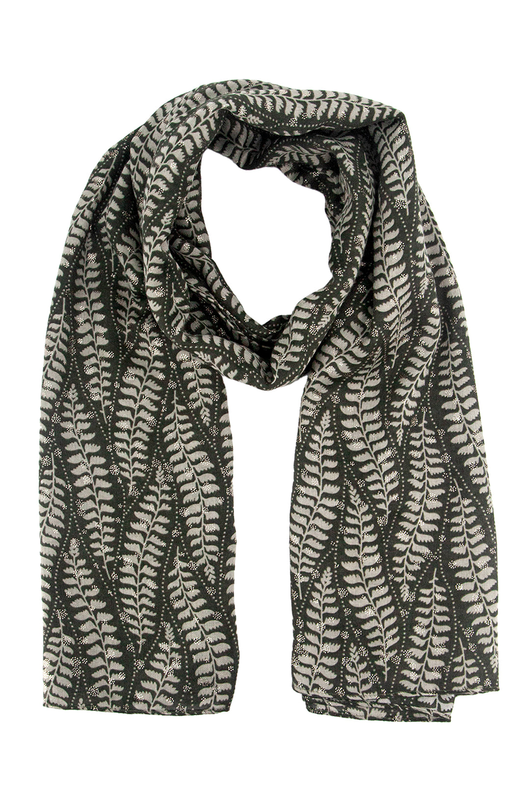 clover-khaki-fern-leaf-lightweight-scarf-leaves-pattern