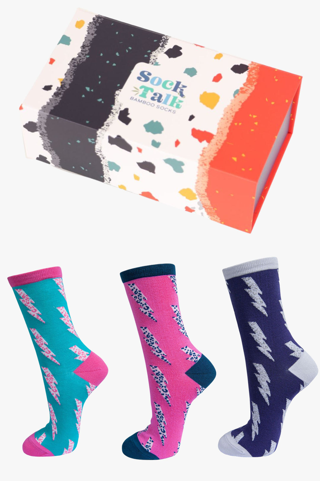 womens-socks-gift-box-pink-lightning-bolts
