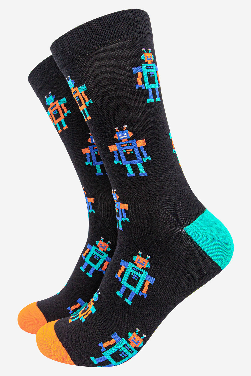 mens-socks-gift-box-black-retro-robots-black