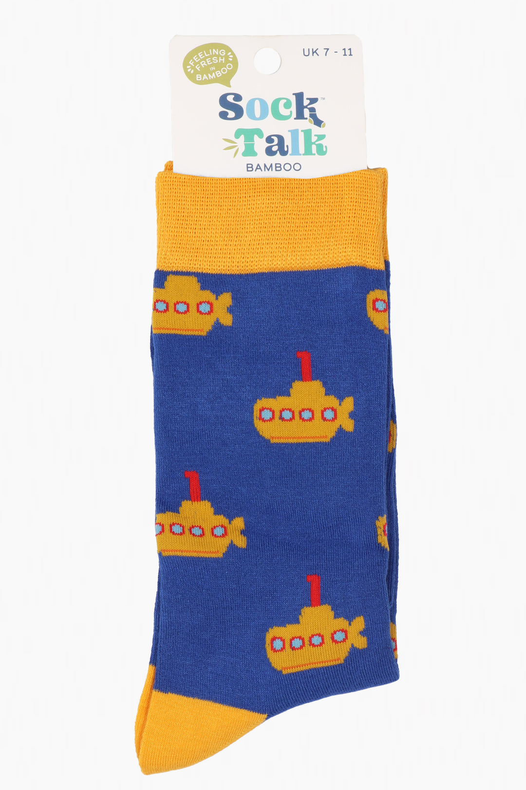 Men's Bamboo Socks - Blue, Yellow Submarine