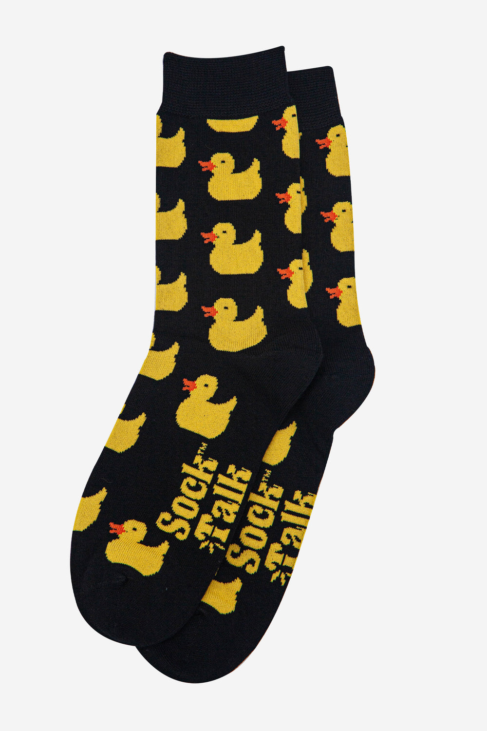mens-bamboo-socks-black-rubber-ducks-laying-flat