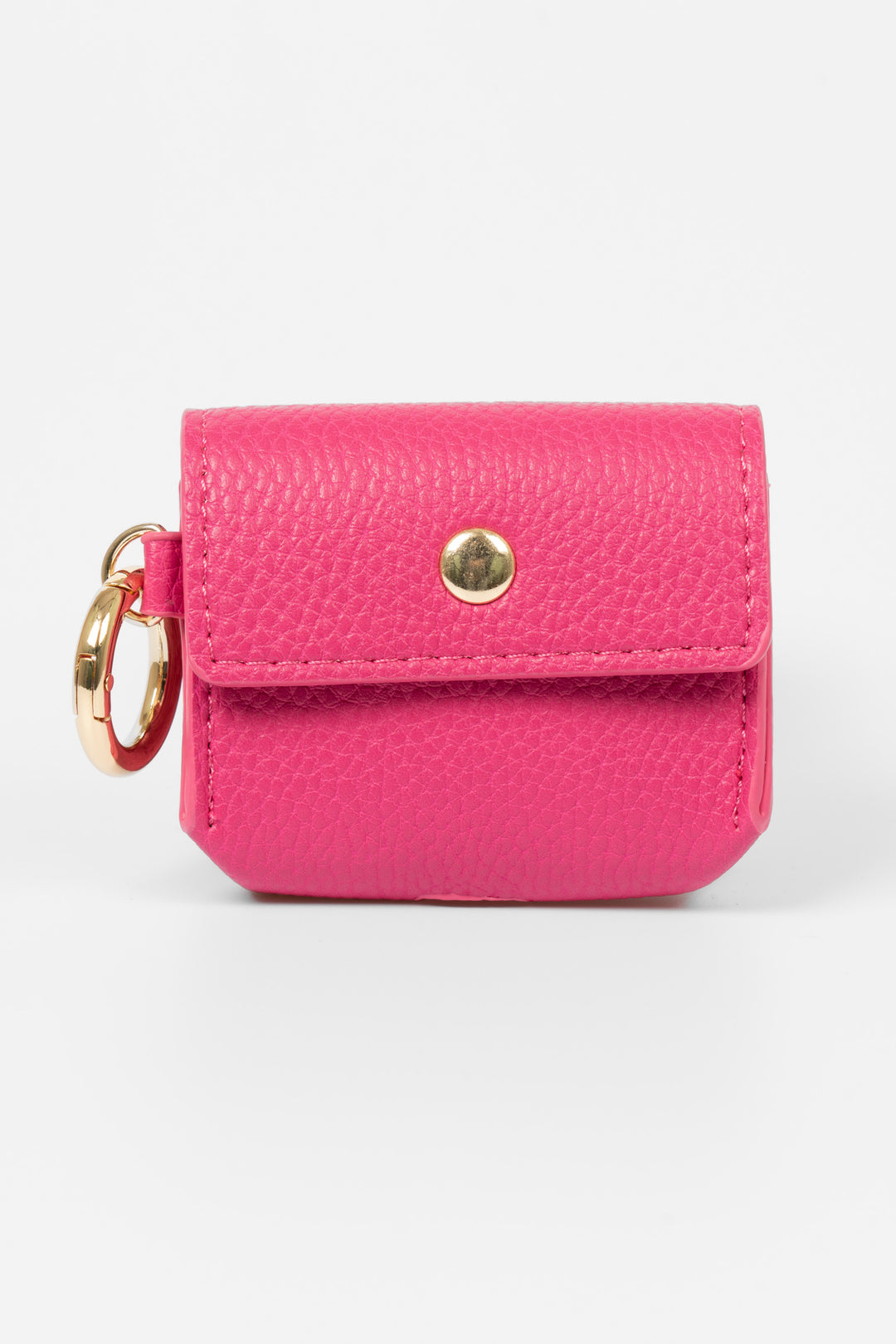 asher-wireless-earbuds-case-pink-faux-leather-universal-travel-pouch