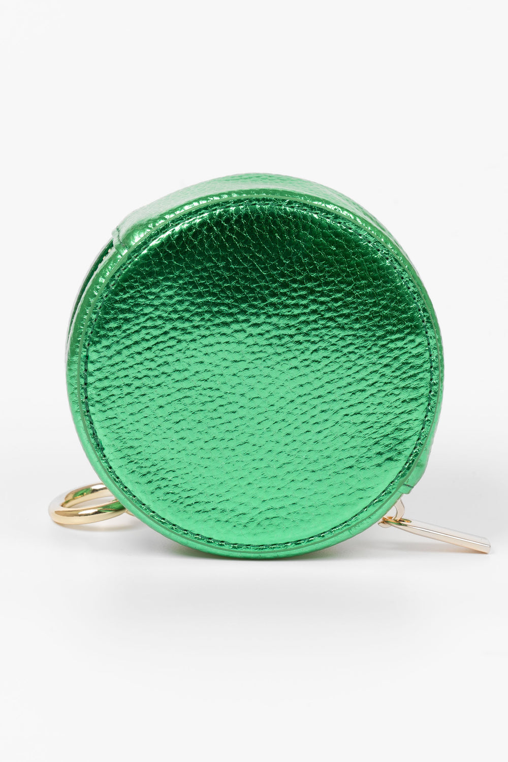 finley-round-coin-purse-green-metallic-faux-leather-gold-attachment-hoop