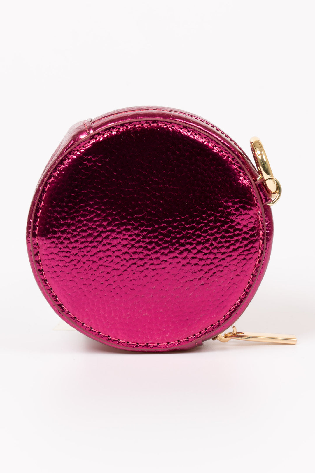 finley-round-coin-purse-metallic-hot-pink-faux-leather-close-up