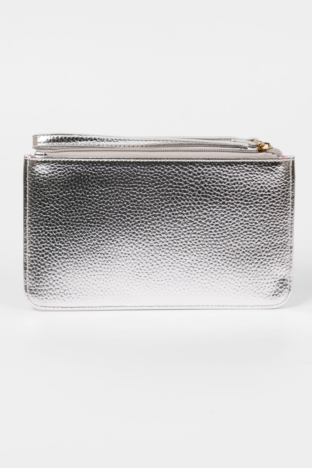 tate-passport-holder-clutch-wallet-silver-pebbled-faux-leather-wrist-strap