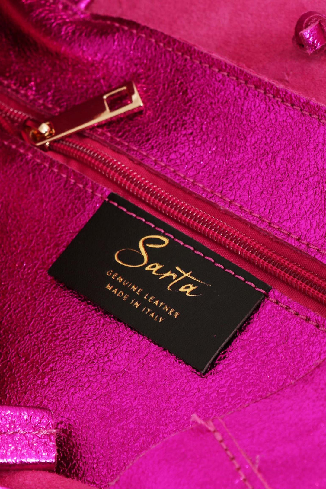 Heather Tote Bag - Raspberry, Metallic
