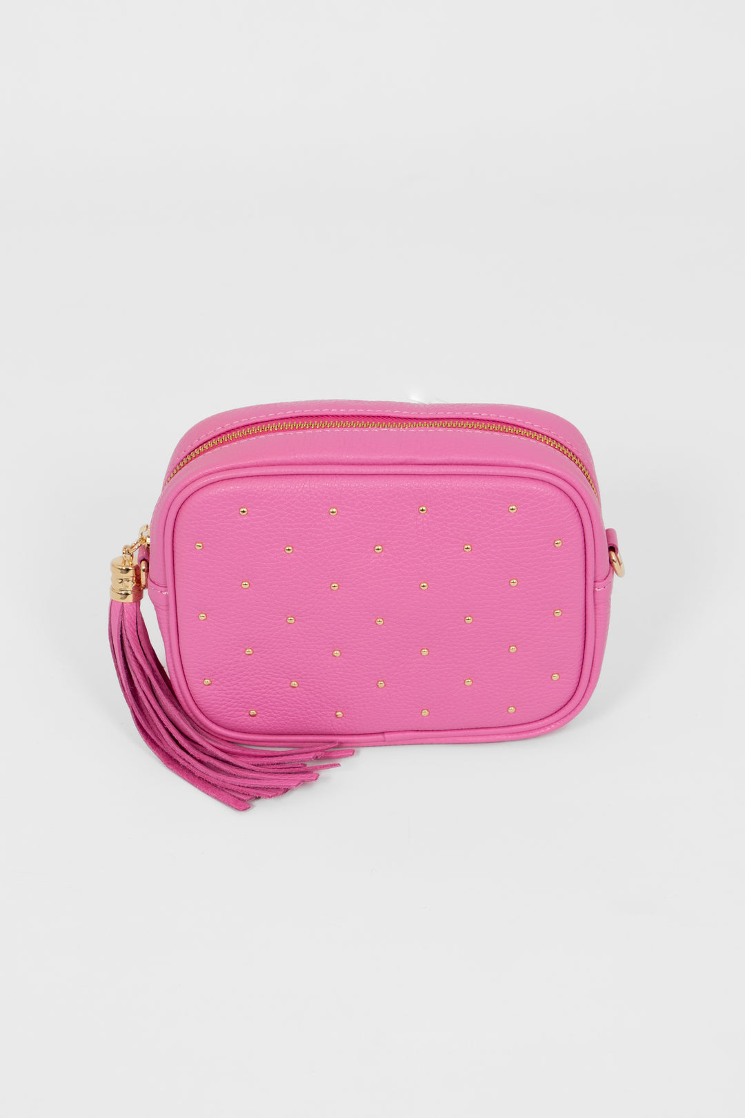 Giulia Studded Camera Bag - Hot Pink, Pebbled