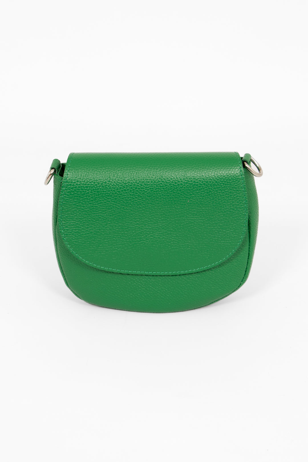 Groene Italiaanse lederen halvemaanvormige crossbodytas