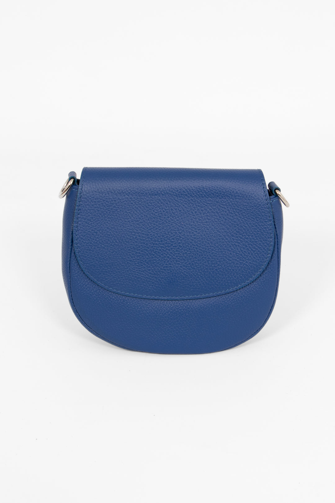 Cassandra - Italian Leather Crescent Crossbody - Royal Blue, Pebbled