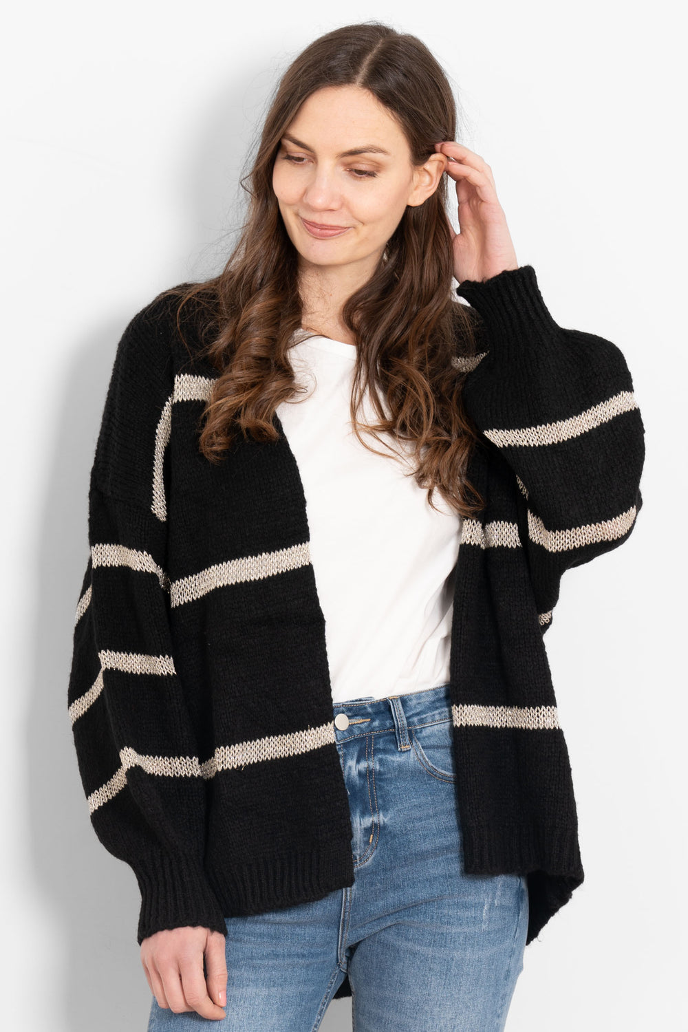 lucy-wool-blend-cardigan-black-gold-striped-relaxed-fit