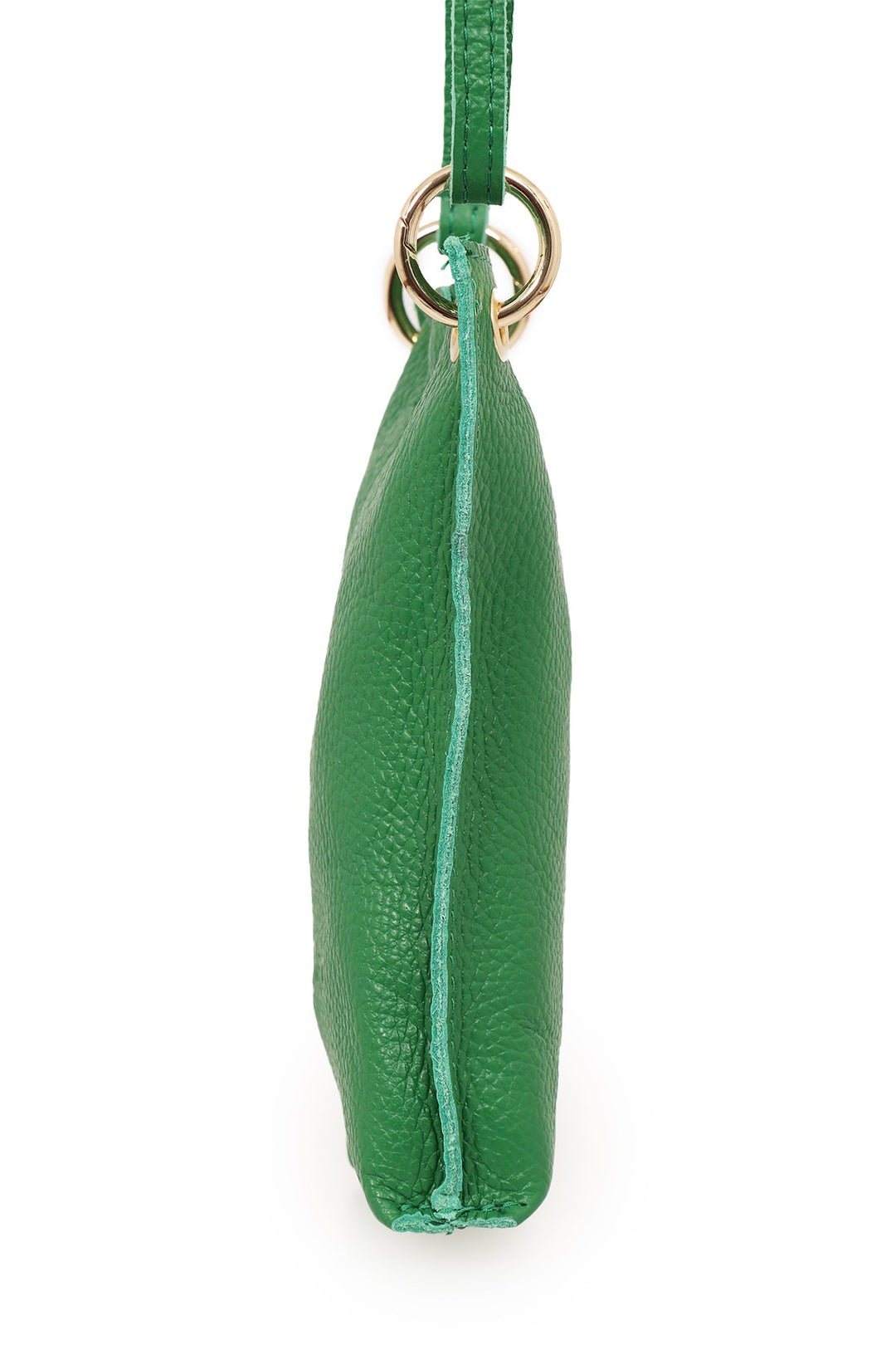 Bright Green Genuine Italian Leather Crossbody Phone Pouch