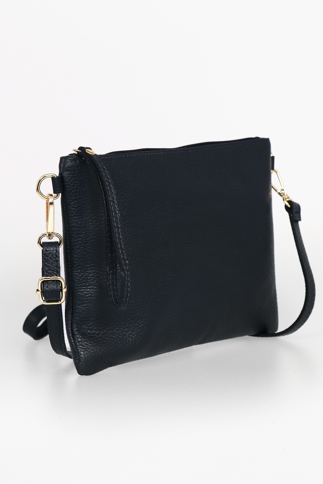 showing the clutch bag with both straps attached