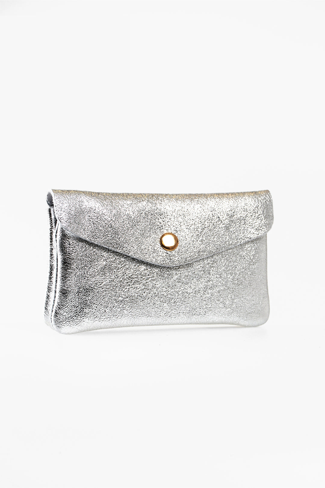 Silver Medium Leather Coin Purse