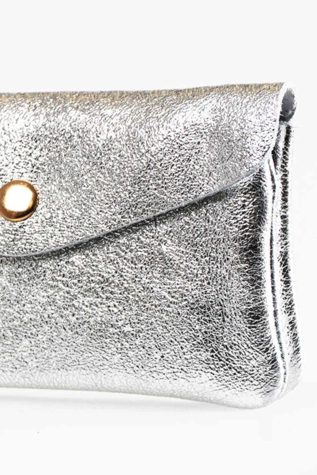 Silver Medium Leather Coin Purse