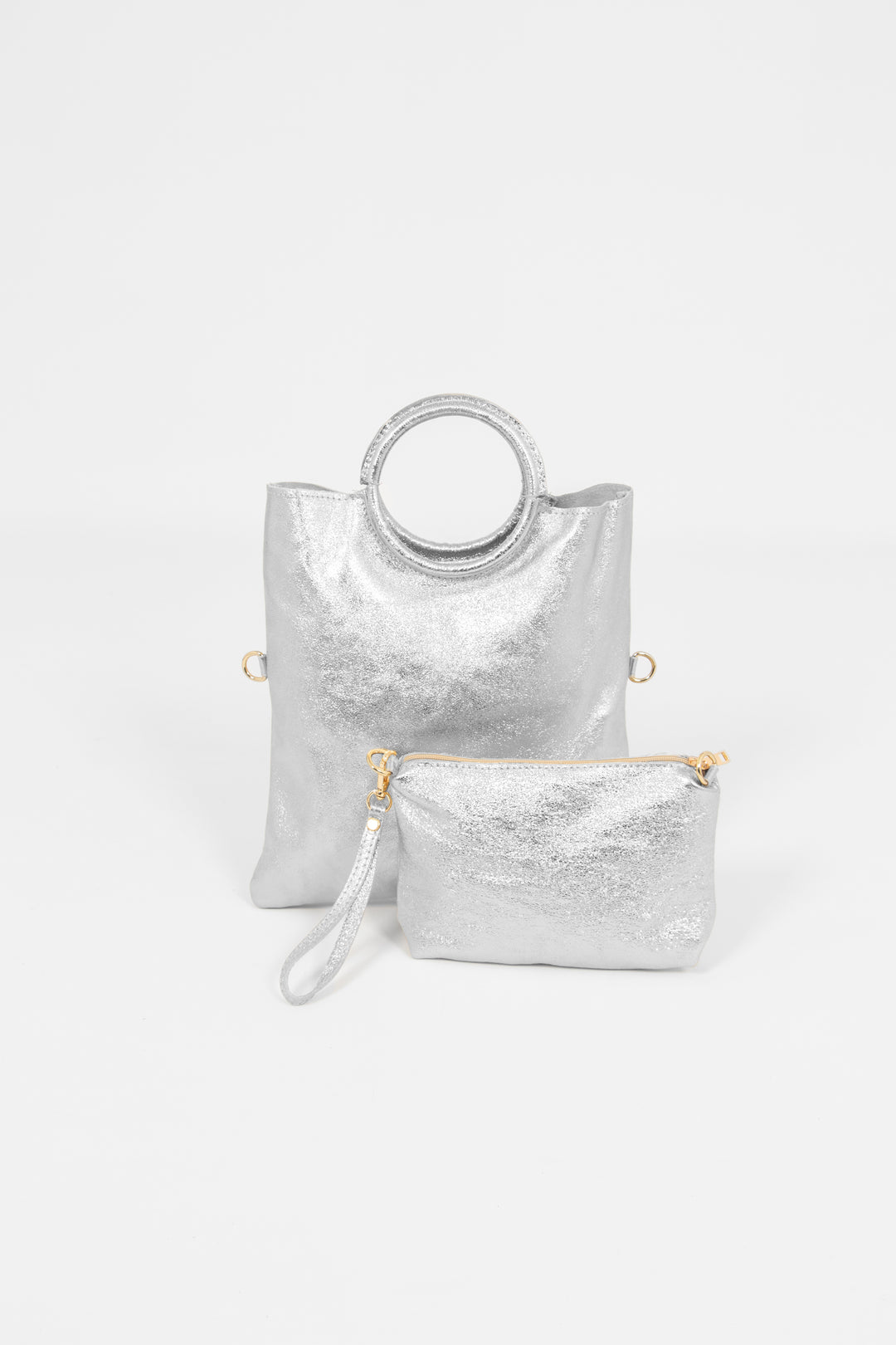rowan-italian-leather-2pc-crossbody-bag-set-silver-metallic-clutch