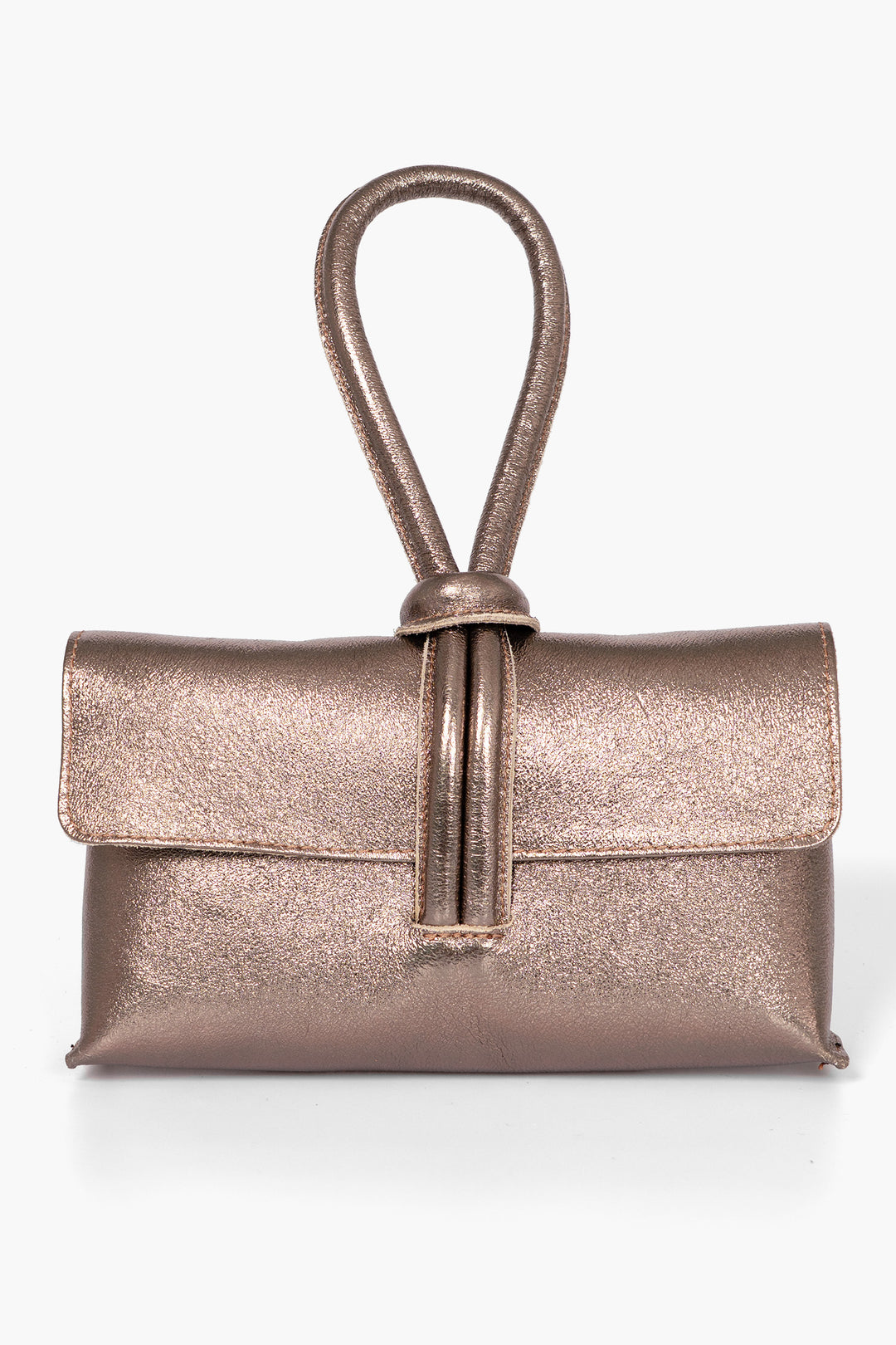 trixie-champagne-metallic-clutch-bag-front-view