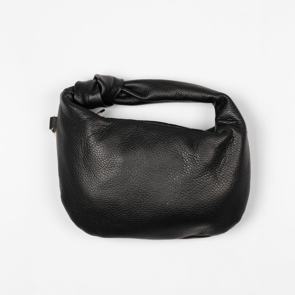 colby-black-pebbled-italian-leather-small-hobo-bag-front-view