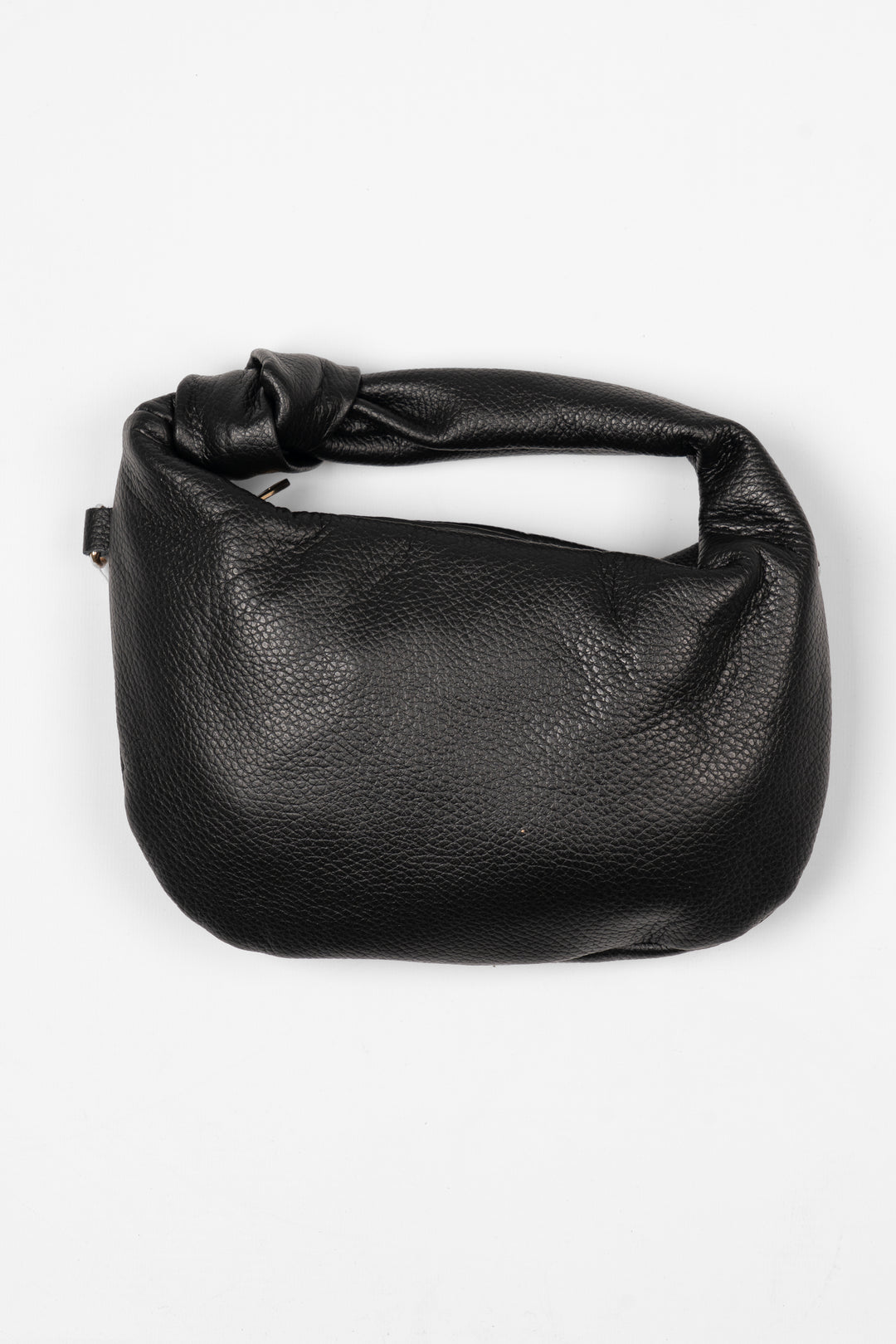 colby-black-pebbled-italian-leather-small-hobo-bag-front-view