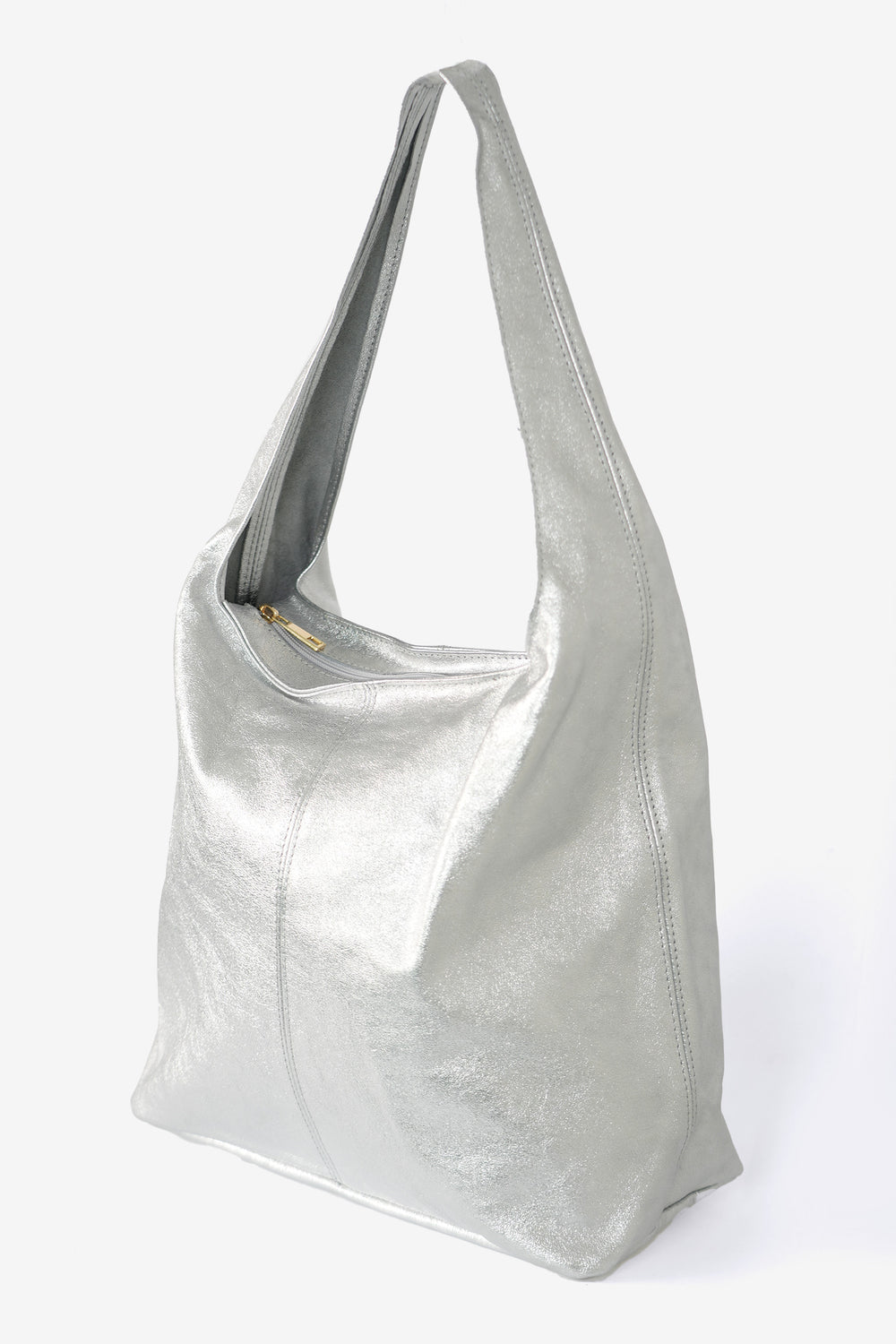 ridley-silver-metallic-italian-leather-shoulder-bag-loop-handle