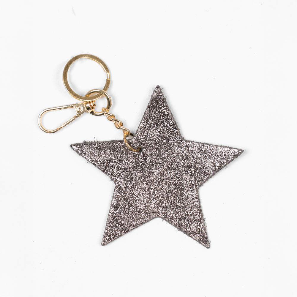 delta-pewter-metallic-italian-leather-star-keyring-clip-on