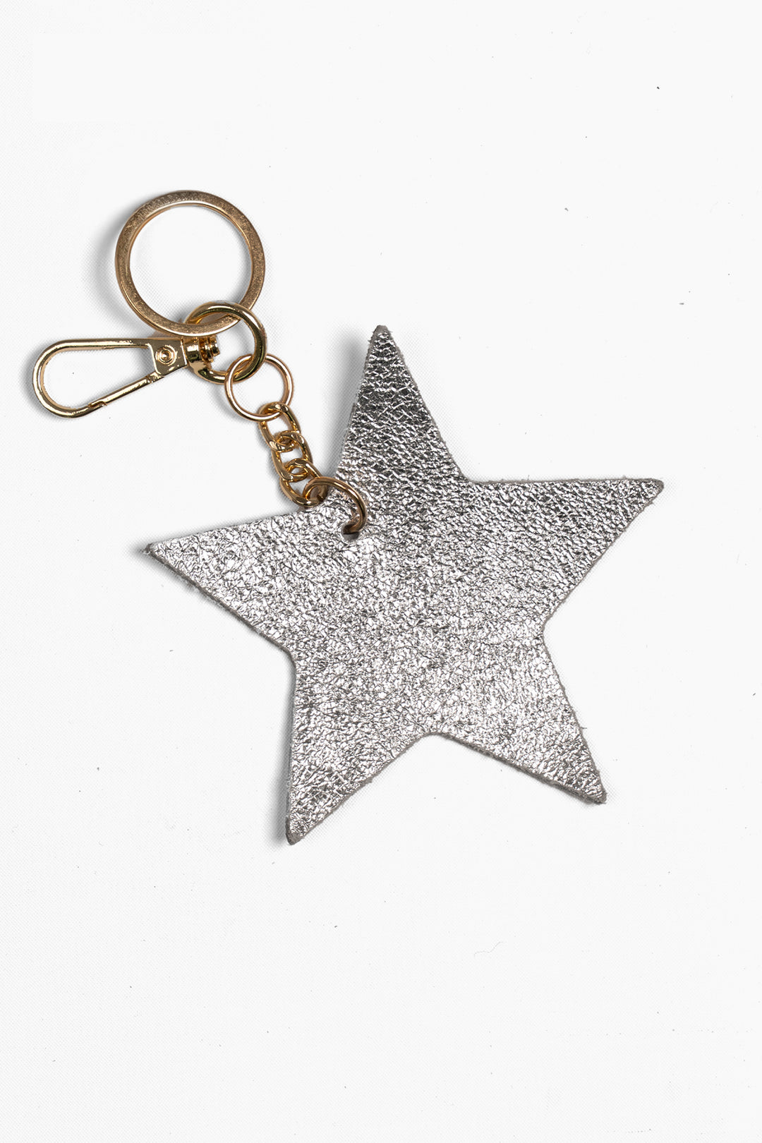 delta-silver-metallic-italian-leather-star-keyring-clip-on