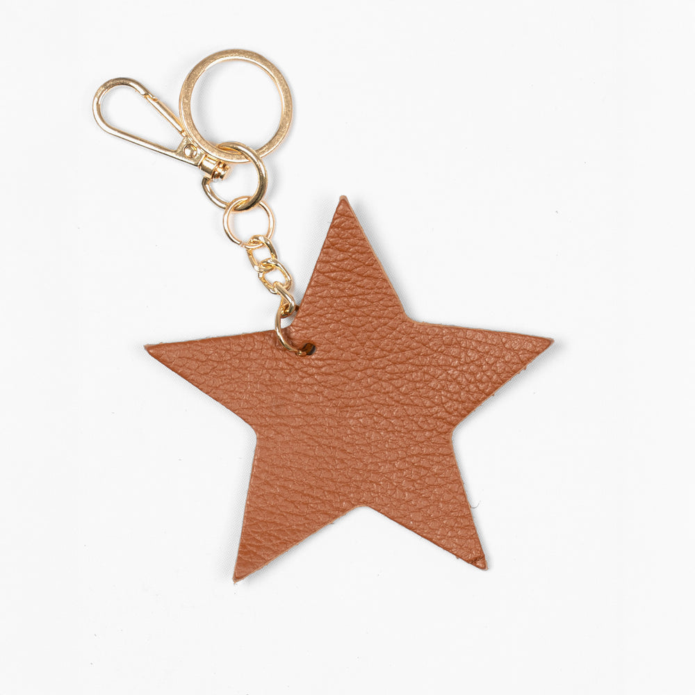 delta-tan-pebbled-italian-leather-star-keyring-clip-on