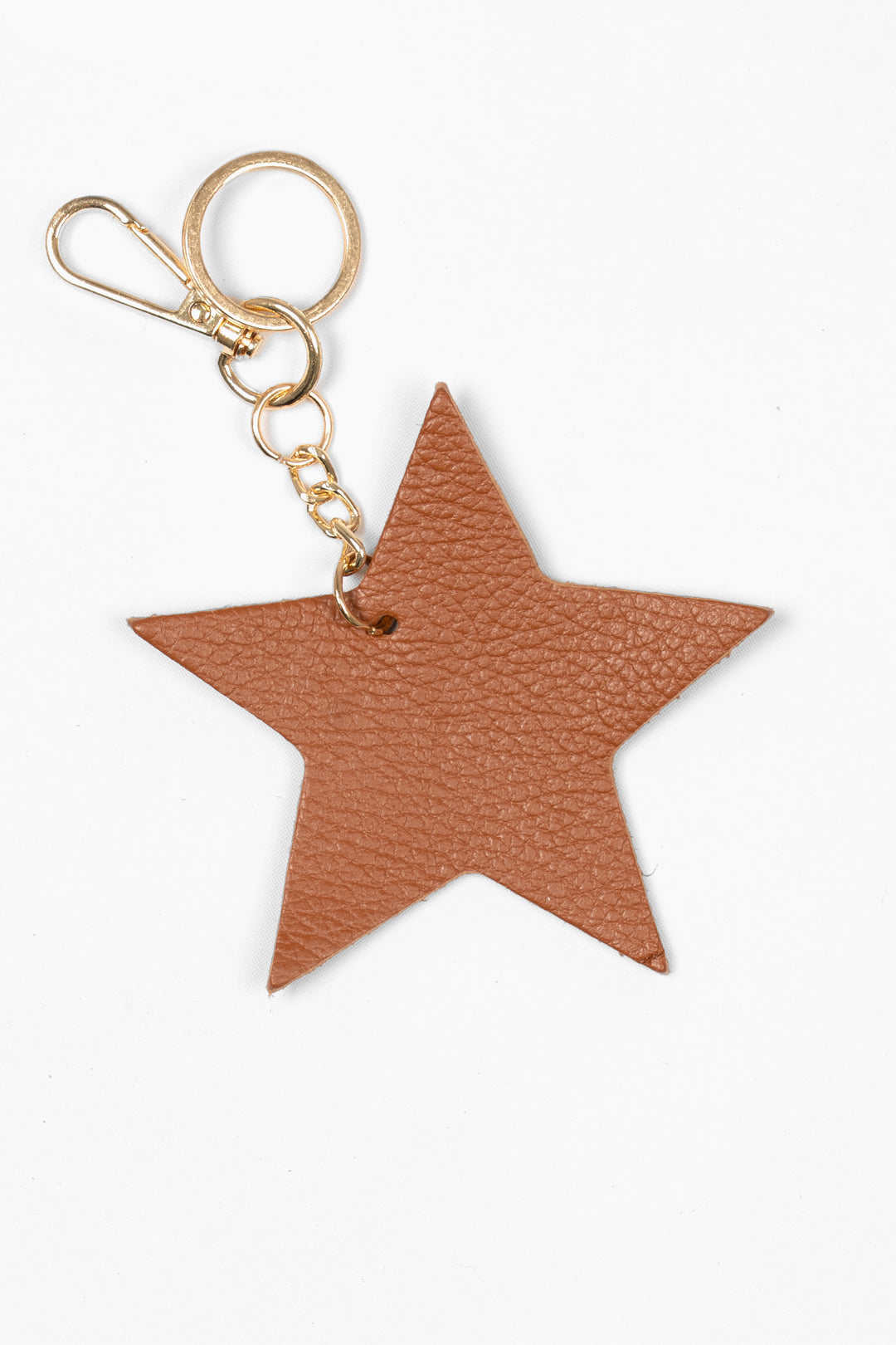delta-tan-pebbled-italian-leather-star-keyring-clip-on