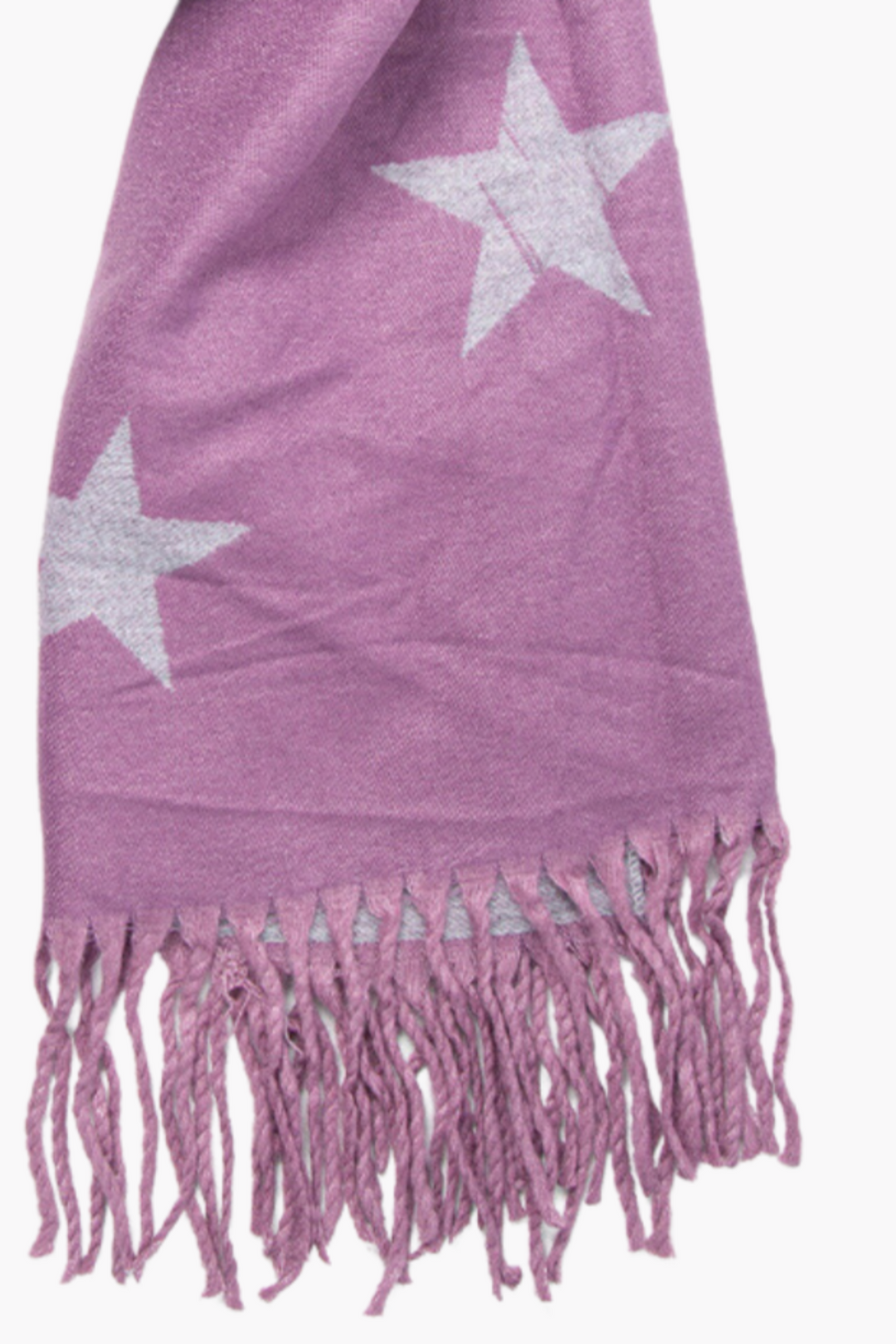 Lilac Heavyweight Scarf in Scattered Star Print