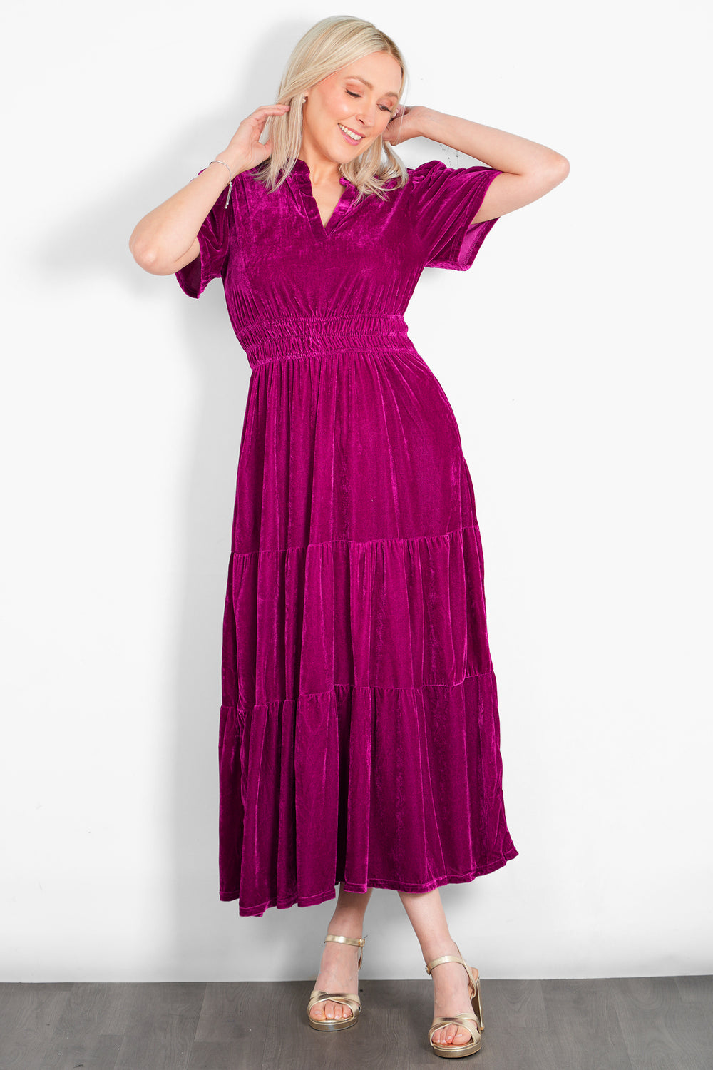 roxy-tiered-maxi-dress-berry-velvet-short-sleeves