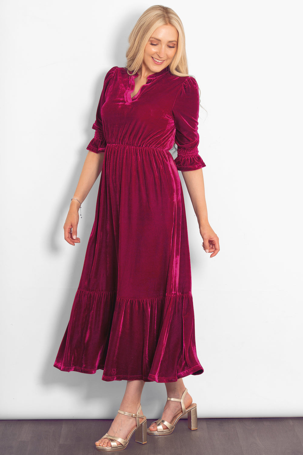pandora-v-neck-midaxi-dress-berry-velvet-tiered-hem