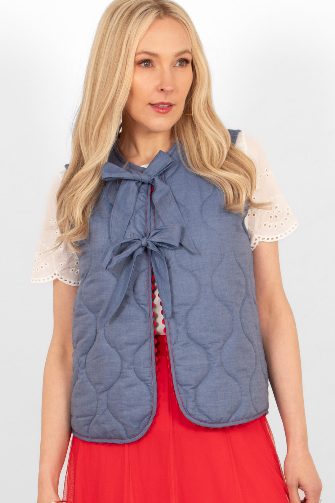 noa-quilted-cotton-gilet-denim-blue-chambray-front-on-model