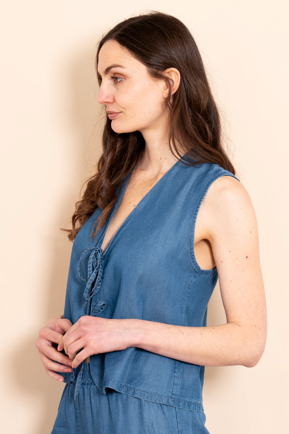florence-tie-front-waistcoat-blue-chambray-sleeveless