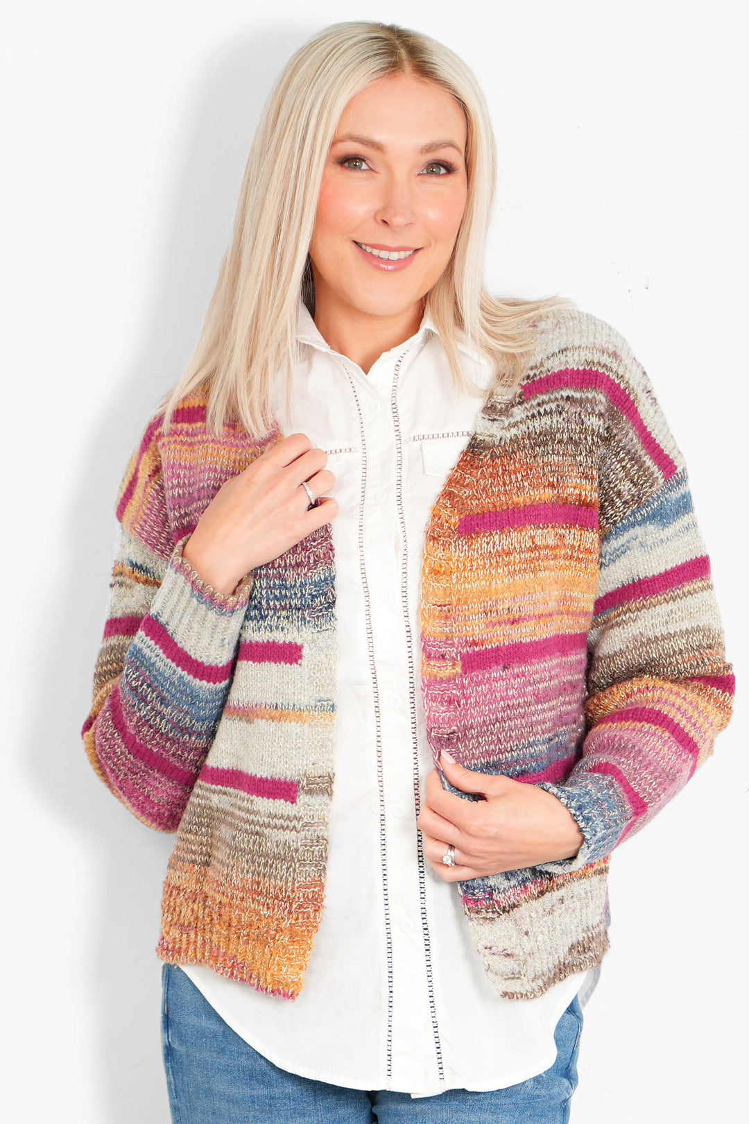 brodie-wool-blend-cardigan-multi-pink-striped-open-front