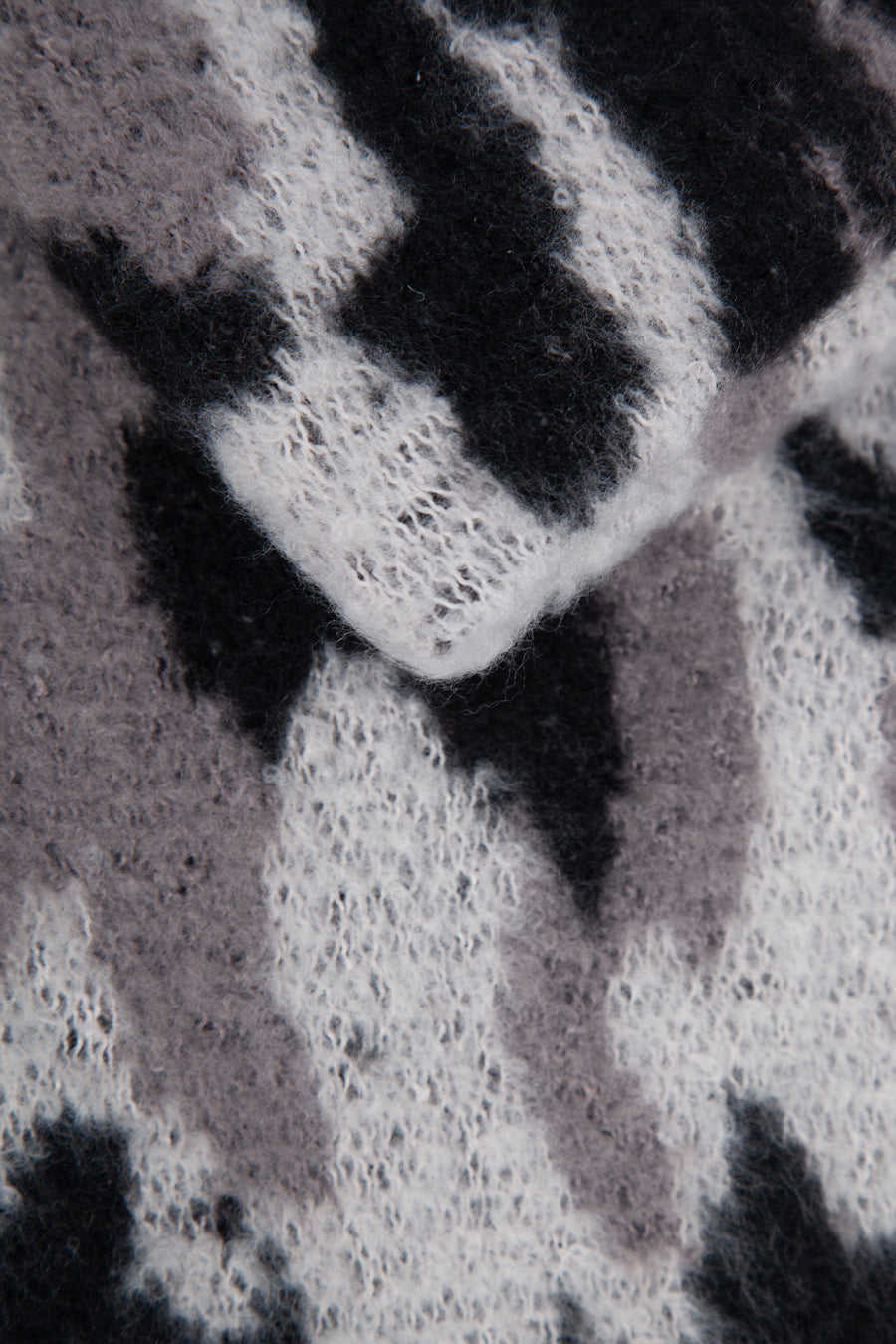 Grey Camouflage Print Blanket Scarf