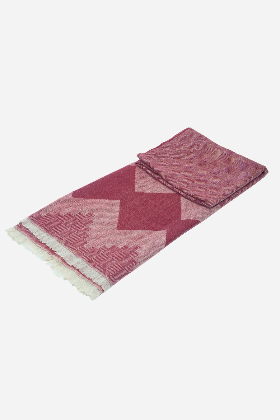 Heavyweight Scarf -Red, Aztec Print