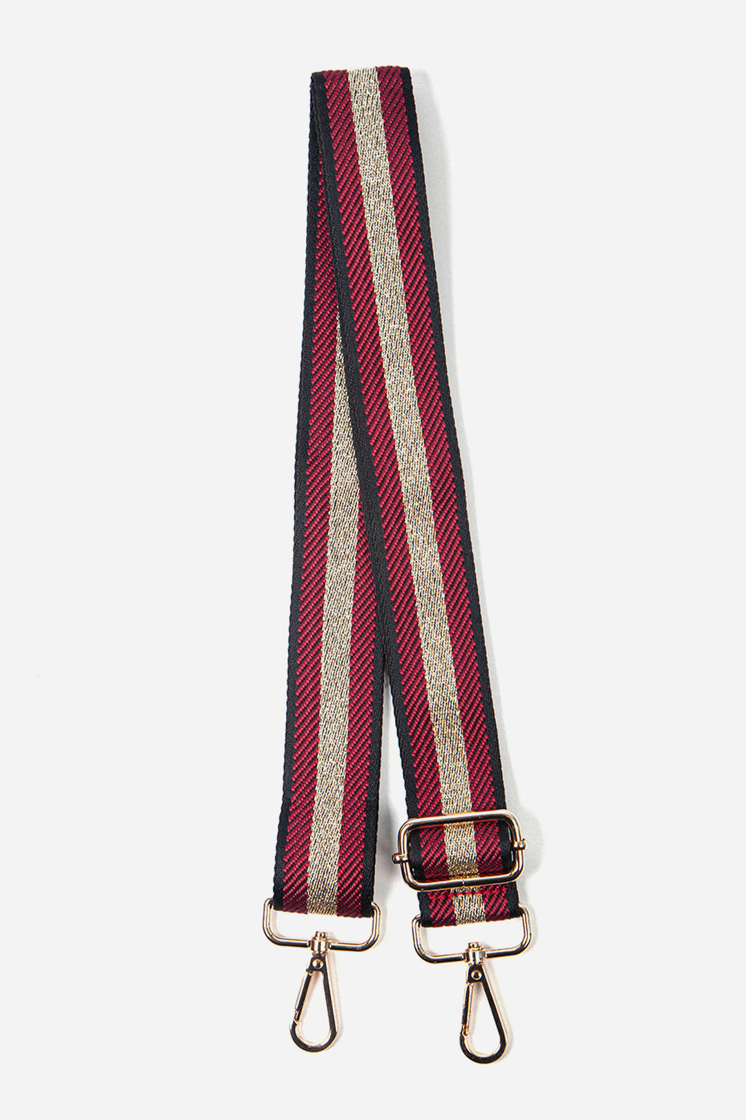 Berry Bag Strap With Glitter Centre Stripe