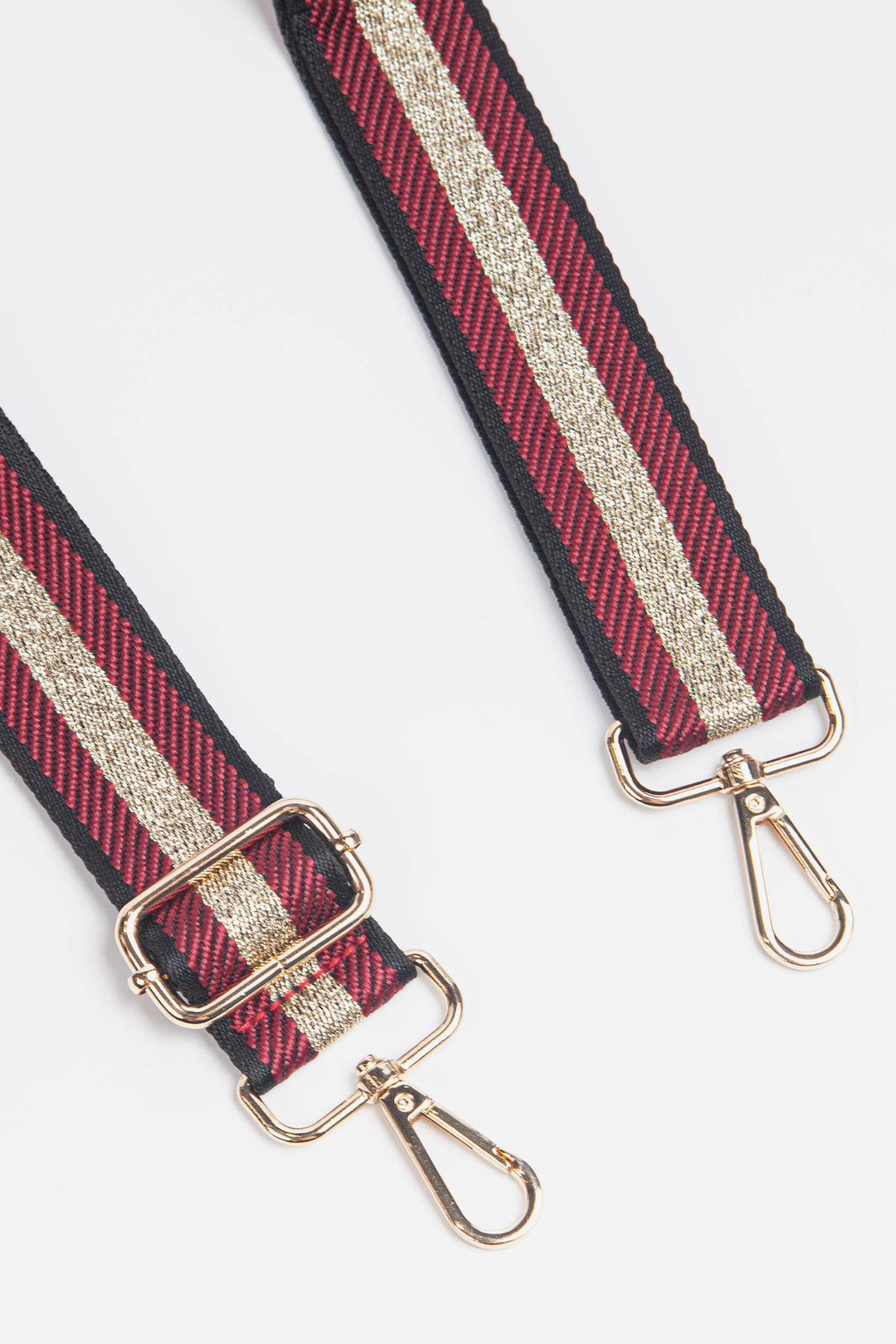 Berry Bag Strap With Glitter Centre Stripe
