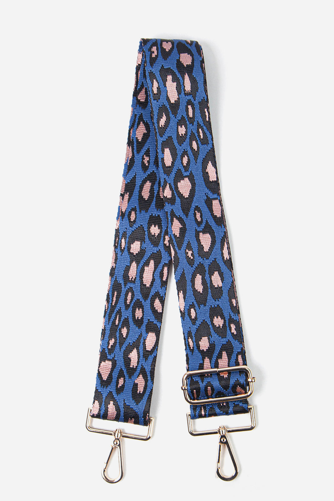 Blauwe luipaardprint tasriem