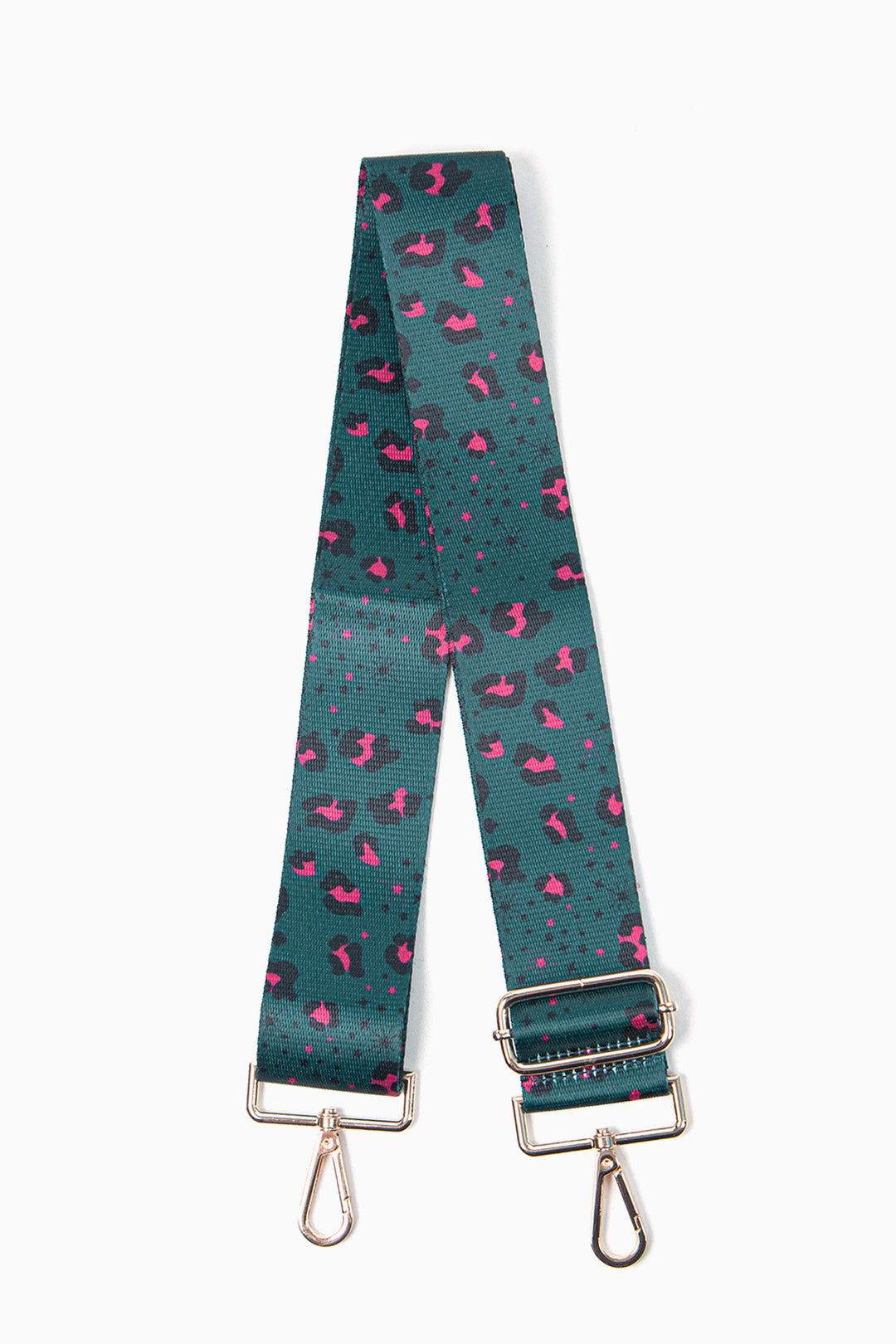 Teal Leopard and Star Print Wide Bag Strap
