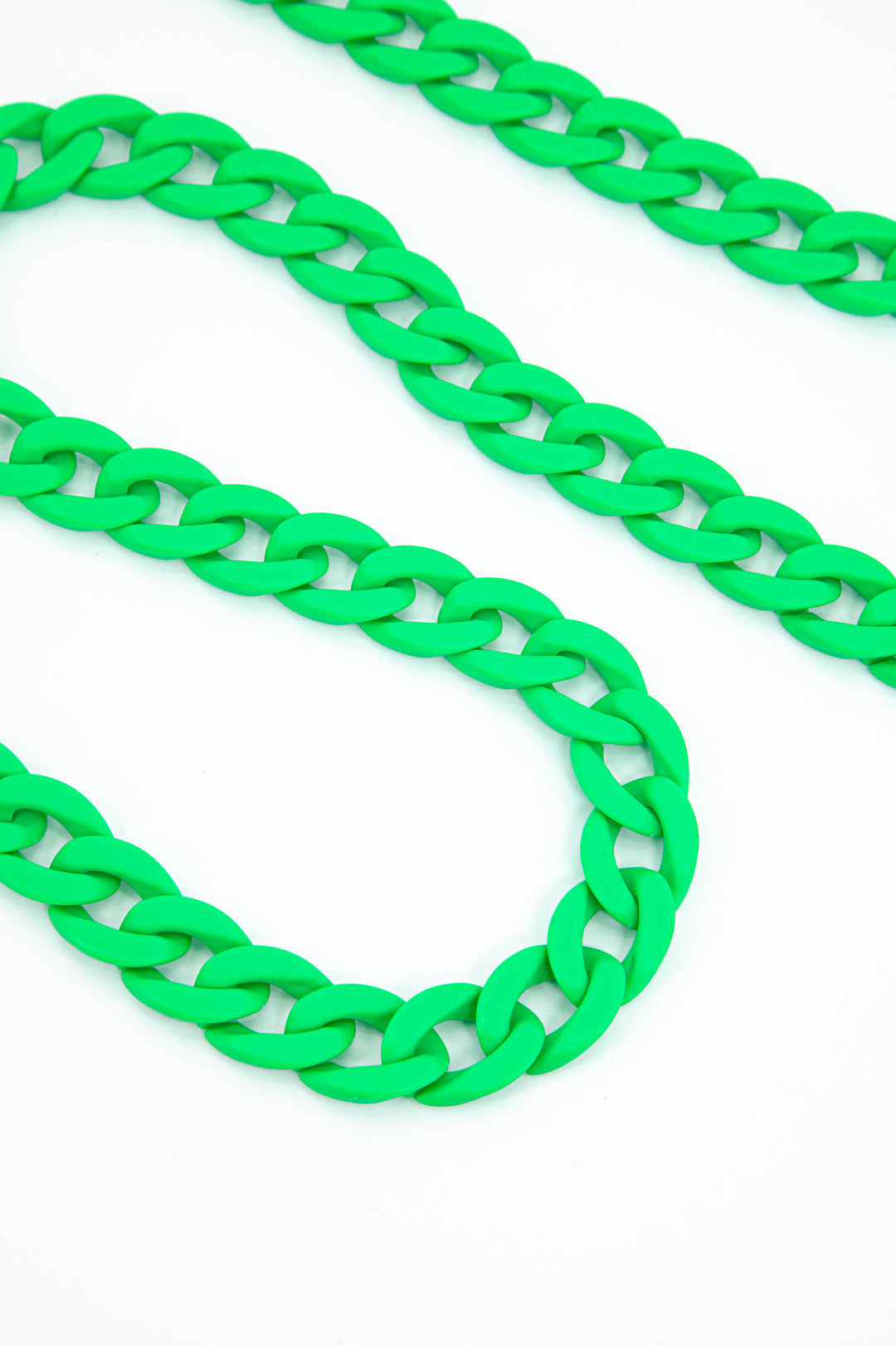 lime green cuban link chain replacement bag strap
