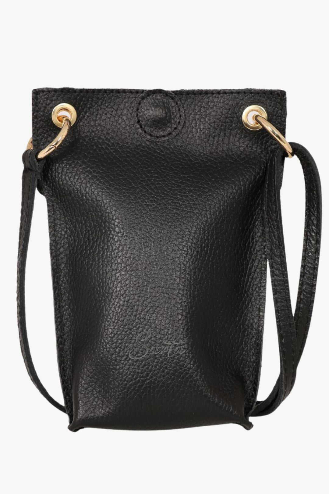 Nova Phone Pouch - Black, Pebbled