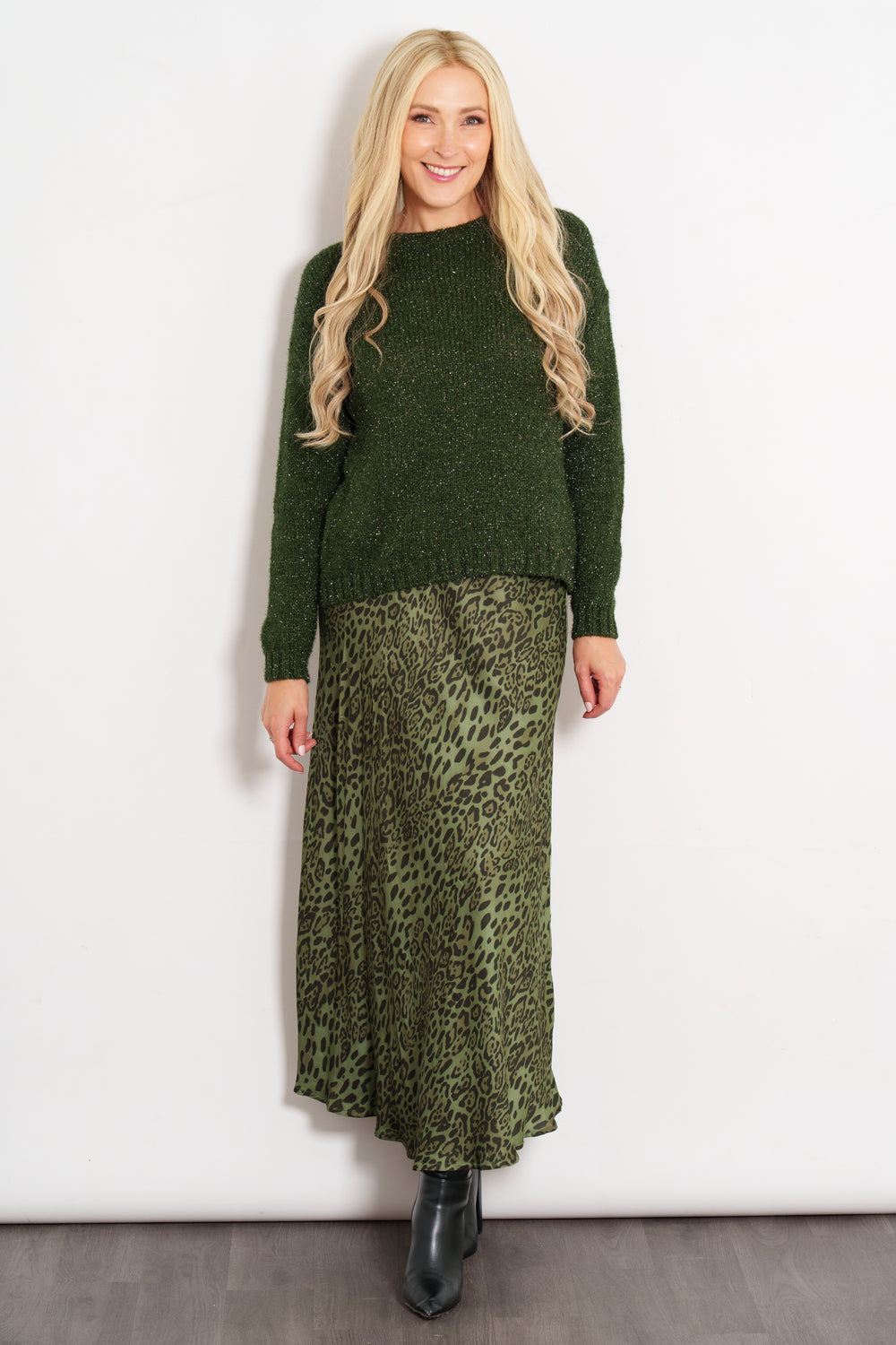 verity-wool-blend-jumper-forest-green-tinsel-styled-midi-slip-skirt-smart