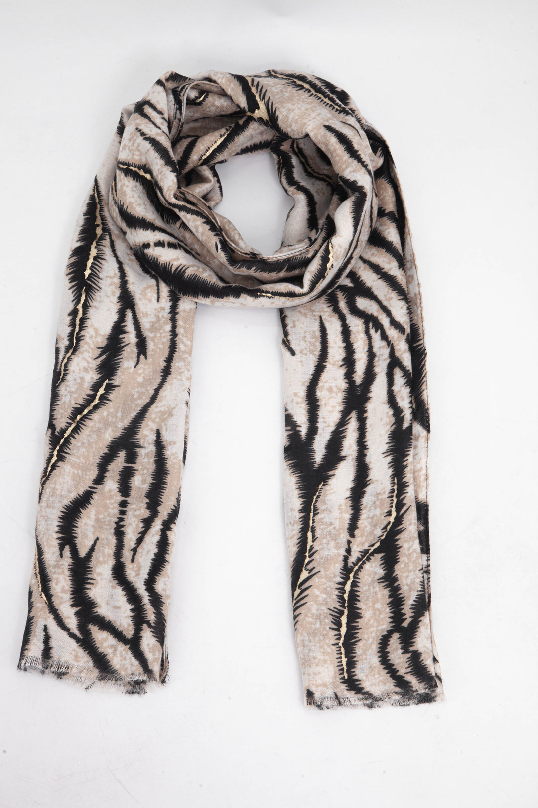annika-cream-tiger-stripe-lightweight-scarf-gold-foil-accents