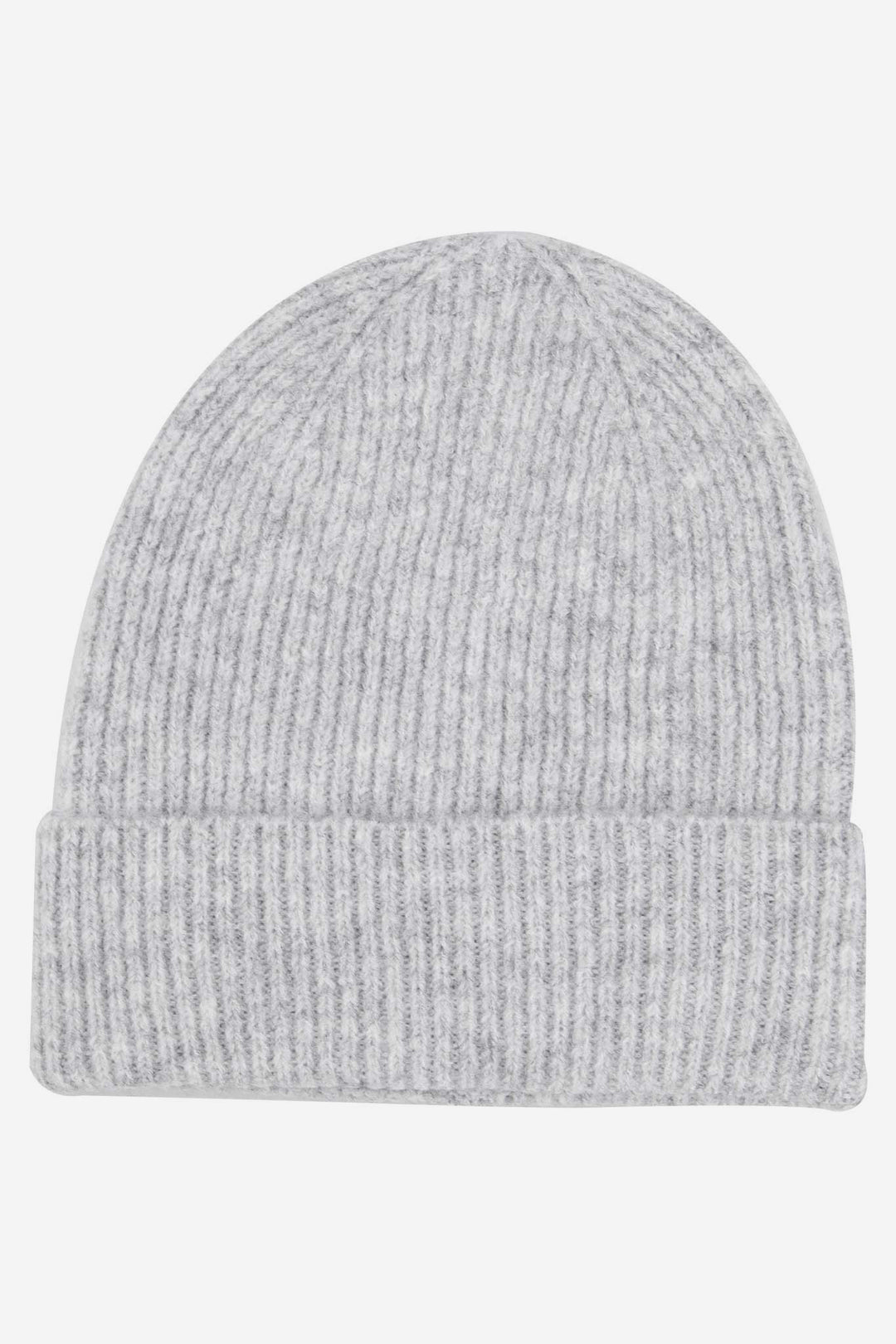 kit-light-grey-wool-blend-beanie-hat-laying-flat
